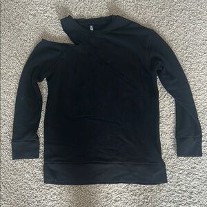 Victoria Sport Black Asymmetrical Sweatshirt